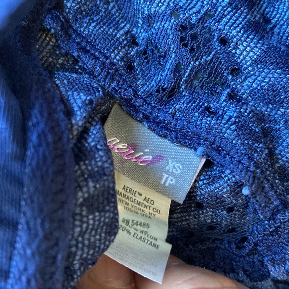 Blue Aerie Starry Floral Lace Longline Bralette - Picture 6 of 8